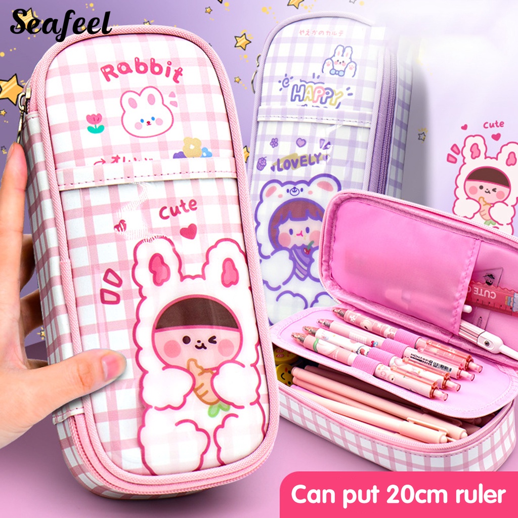 Bóp Viết Cỡ Lớn In Họa Tiết Hoạt Hình Dễ Thương Cho Bé Gái