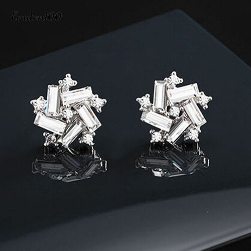 Bông Tai Hình Cối Xay Gió Đính Đá Nhiều Màu Sắc