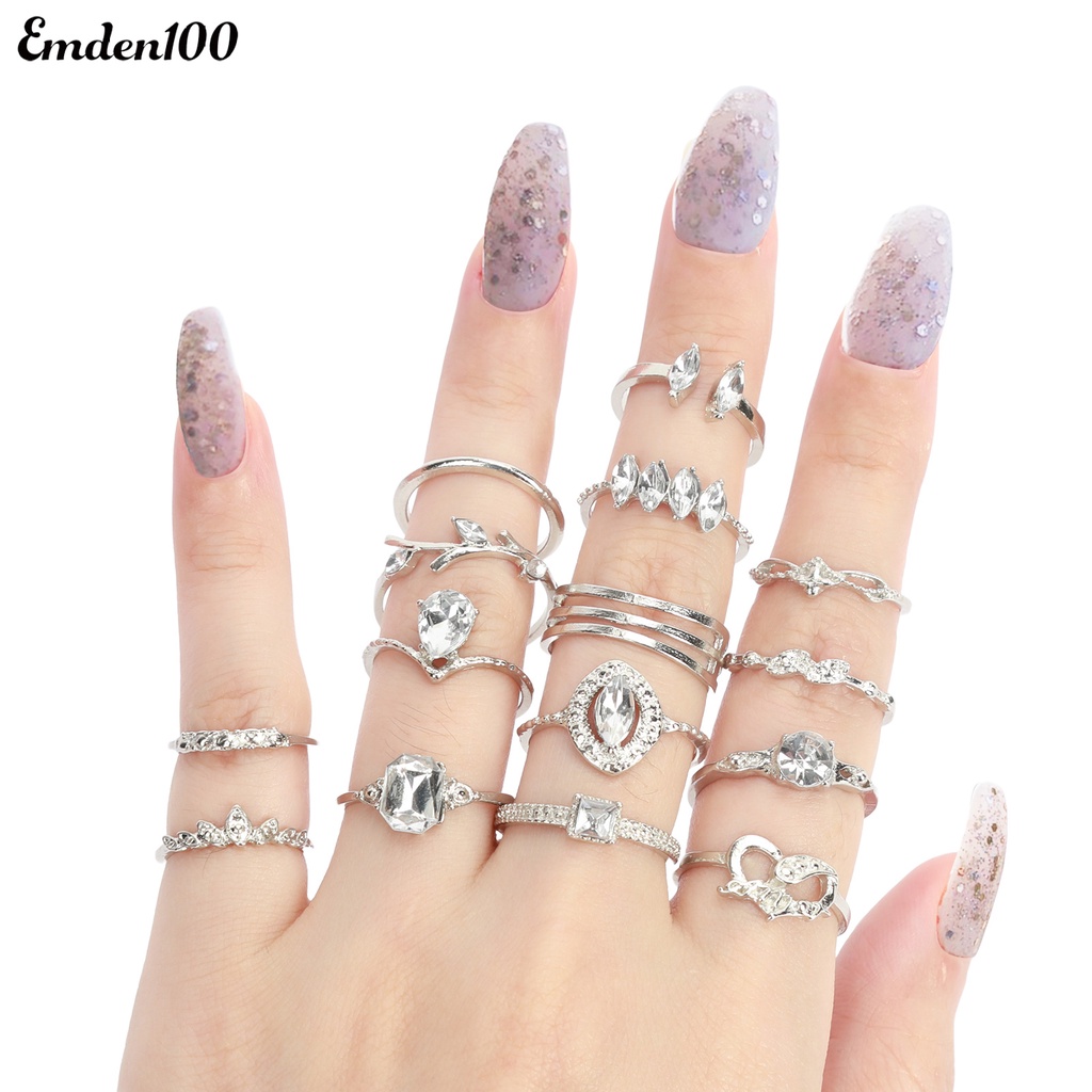 Bộ 15 Nhẫn Nữ Phong Cách Bohemian Xinh Xắn