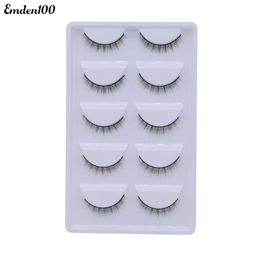 Hộp 5 Cặp Lông Mi Giả Ngắn Tự Nhiên Thoải Mái