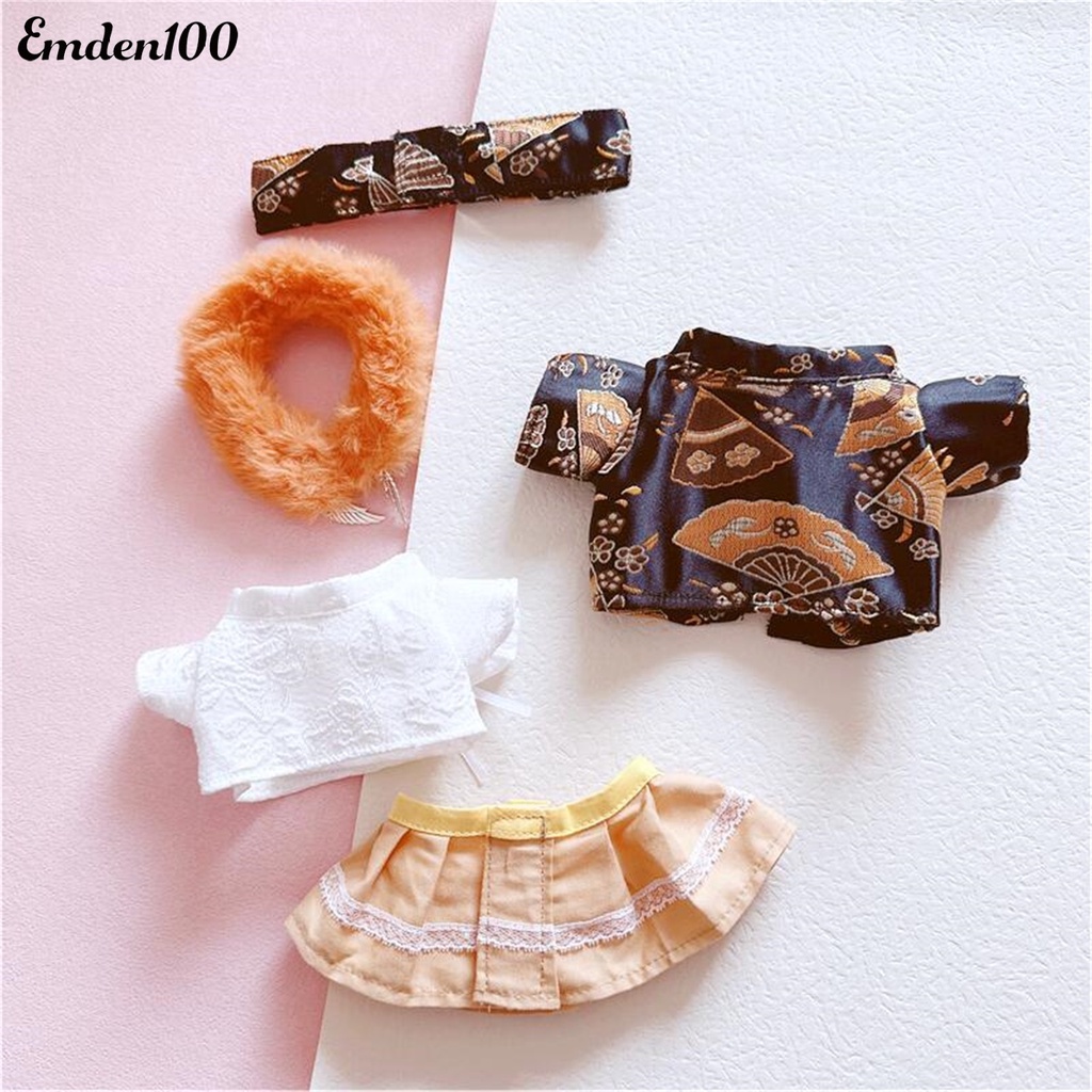 1 Bộ Quần Áo Búp Bê Phong Cách Trung Hoa Cổ Điển Kèm Băng Đô 20cm