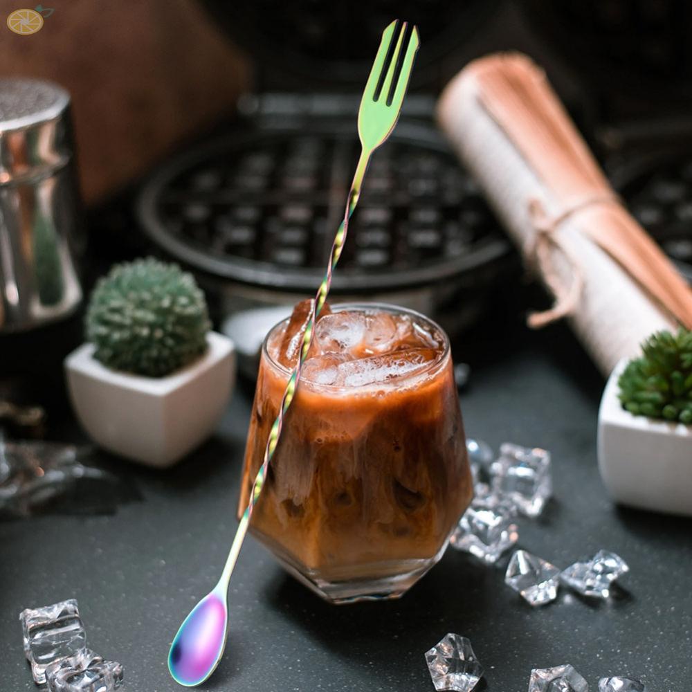 Muỗng Khuấy Cocktail 4x Bằng Thép Không Gỉ Tay Cầm Dài