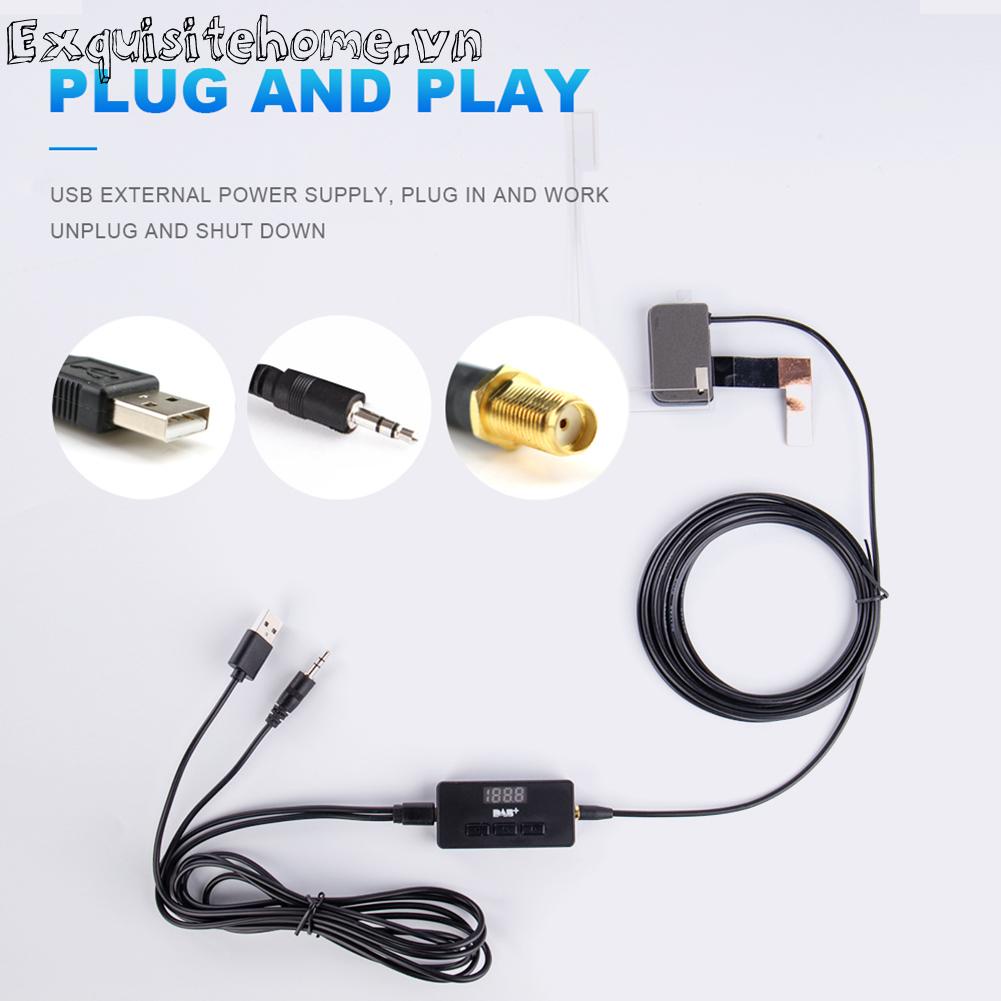 Bộ Chuyển Đổi Tín Hiệu Kỹ Thuật Số Kèm Sạc USB Chuyên Dụng Cho Xe Hơi