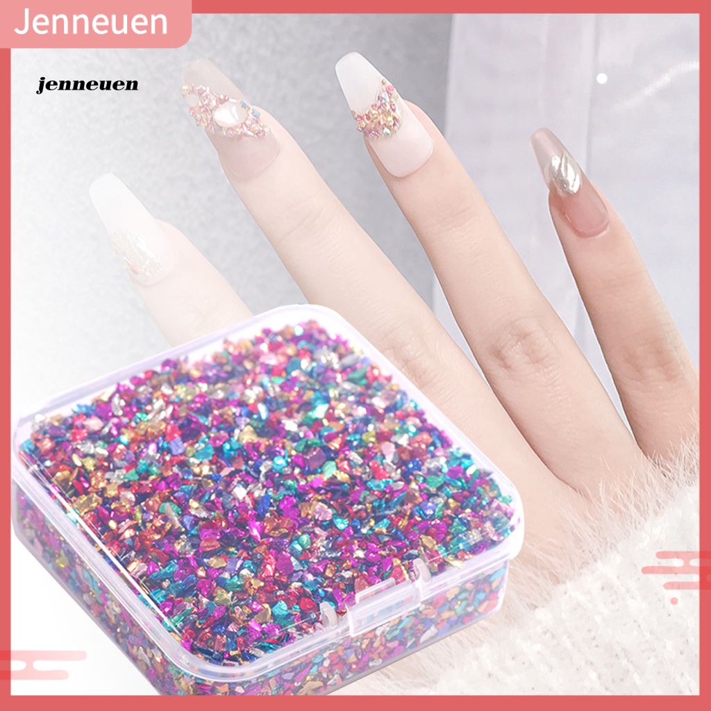 1 Hộp Phụ Kiện Trang Trí Móng Tay 3D Lấp Lánh