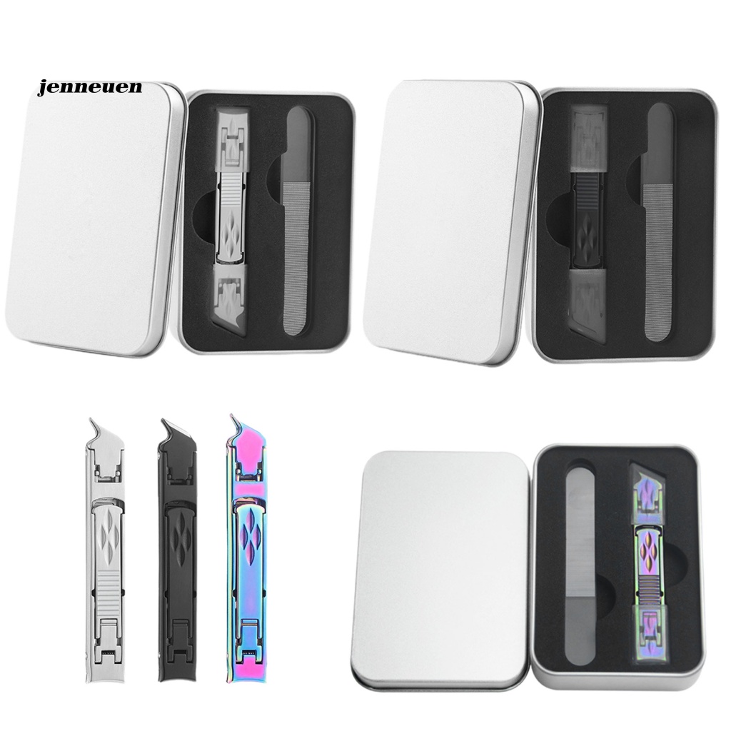 1 Bộ Kềm Cắt Móng Tay Cạnh Cong Có Thể Gấp Gọn Chống Biến Dạng