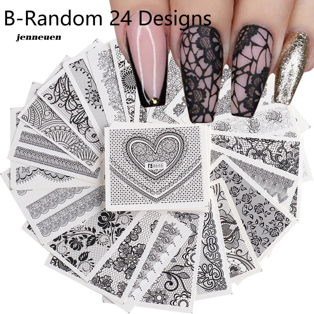 Bộ 24 Miếng Dán Móng Tay Siêu Mỏng Thời Trang