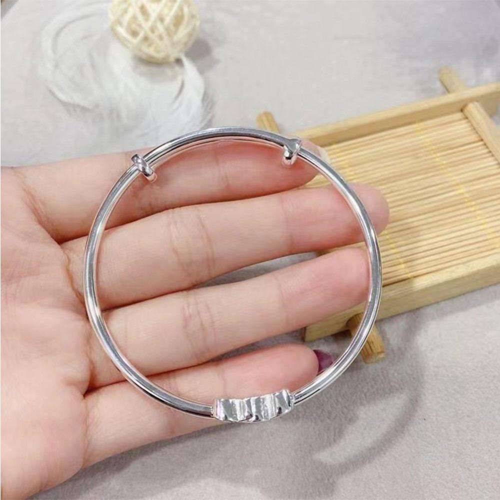 Vòng Tay Khóa Liên Kết Hình Trái Tim Đôi Bằng Hợp Kim Có Thể Điều Chỉnh Thời Trang J2V8