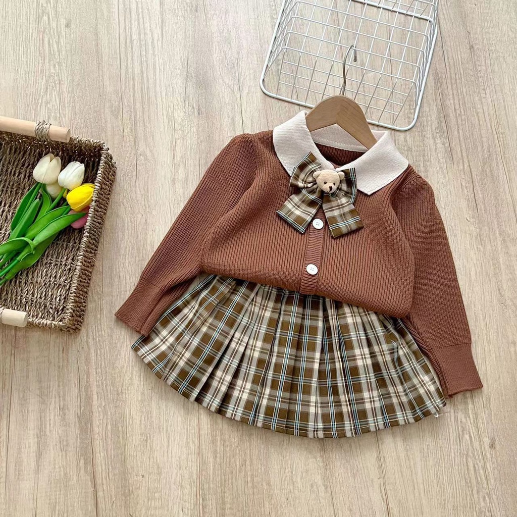 Set Đồ Mùa Thu Hai Món Gồm Áo Sweater Phong Cách Công Chúa Phong Cách Mới 2023 Cho Bé Gái