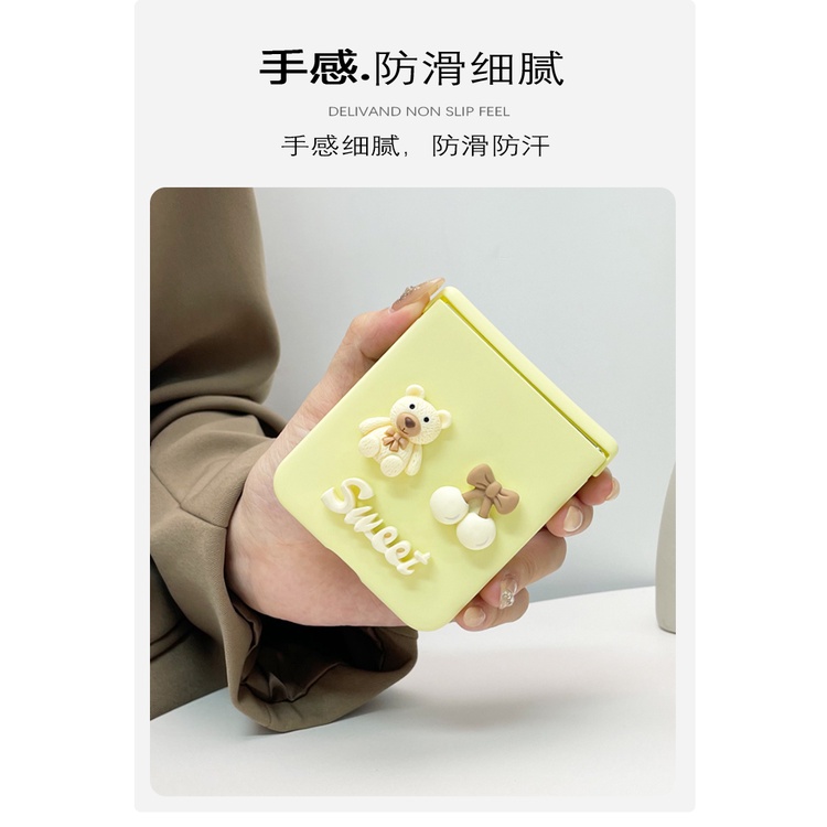 Thời Trang Ốp Điện Thoại Họa Tiết Gấu Hoạt Hình Dễ Thương Cho samsung galaxy z flip 5 4 3 5g flip5 zflip5 zflip4