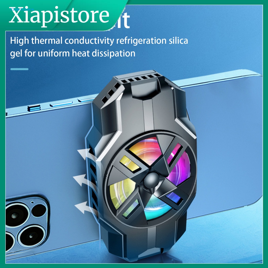 [Xiapistore] S3 Quạt Tản Nhiệt Bán Dẫn Làm Mát Nhanh Không Trơn Có Đèn Nhiều Màu Sắc Tiếng Ồn Thấp Tiện Lợi Dành Cho Điện Thoại