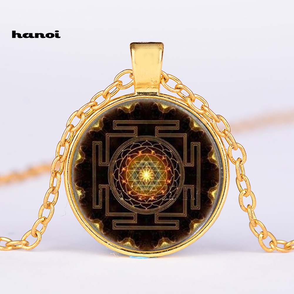 Vòng cổ Mặt Tròn Họa Tiết Mandala Thời Trang