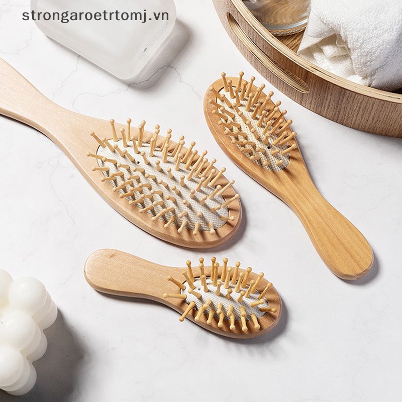 Lược Chải Tóc Túi Khí Mát Xa Da Đầu Bằng Gỗ