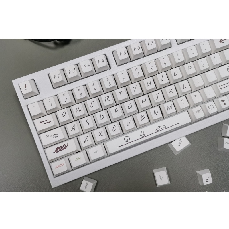 Bộ 131 Nút Bấm Họa Tiết graffiti Thay Thế Cho Bàn Phím Cơ cherry mx