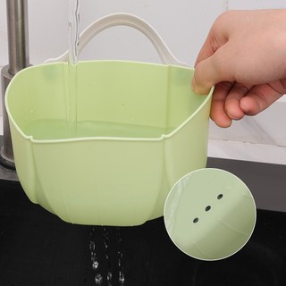Multi-function hanging rack with hook kitchen onion ginger garlic storage basket / drill free bathroom wall-mounted storaging box
