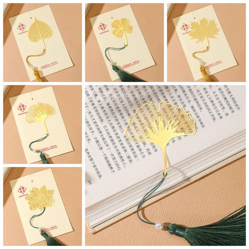 Lloyd Bookmark Kim Loại Hình Lá Phong Tua Rua Lá Phong Rỗng Phong Cách Trung Hoa Làm Quà Tặng Ngày Nhà Giáo