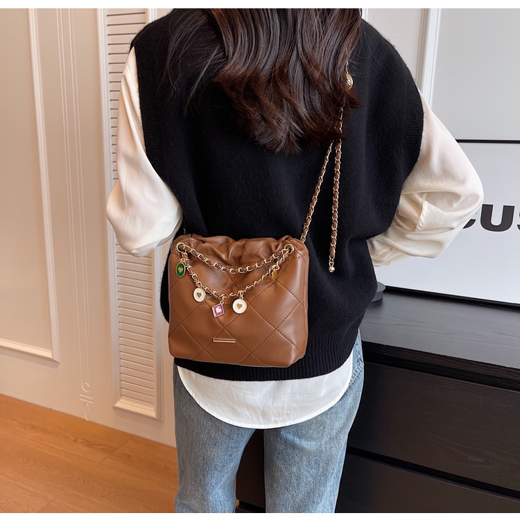 Túi Xách Da PU Đeo Chéo Màu Trơn Thời Trang Nữ Tính