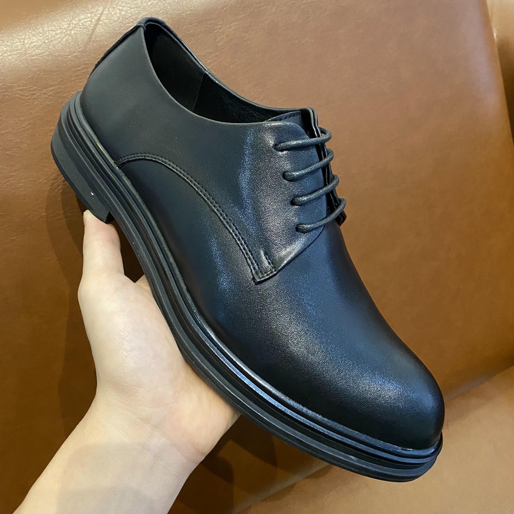 Giày Tây Oxford Công Sở Da Bò Thật Tăng Chiều Cao