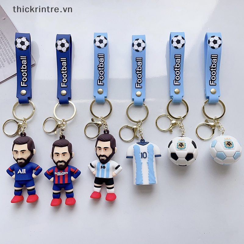 Móc Khóa Hình Ngôi Sao Bóng Đá Messi Trang Trí Ba Lô / Túi Xách / Xe Hơi