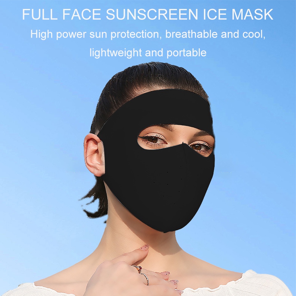 Khẩu Trang GTUBIKE Lụa Lạnh Không Đường May Chống Tia UV Thoáng Khí Thời Trang Mùa Hè Cho Nữ