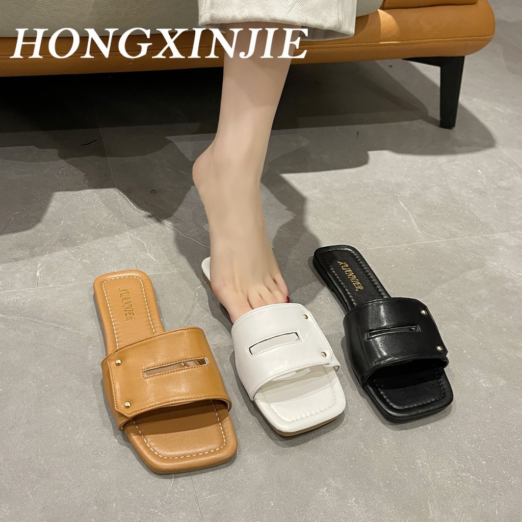 HONGXINGJIE Dép nữ  072106 phong cách cổ điển thời trang cao cấp 2023