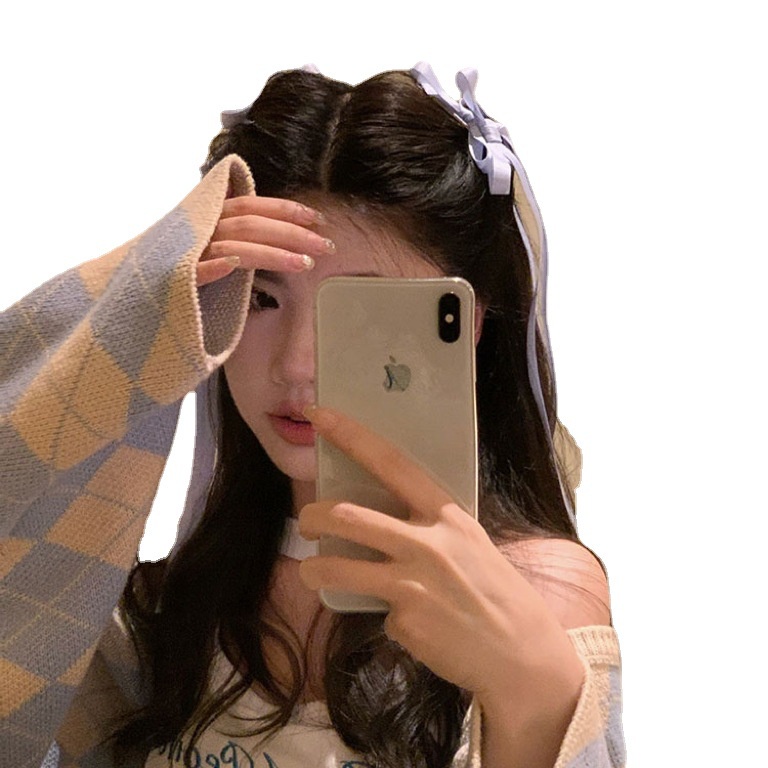 Kẹp Tóc Thắt Nơ Ruy Băng Thắt Nơ Ruy Băng Kiểu Hàn Quốc Ngọt Ngào Cho Nữ