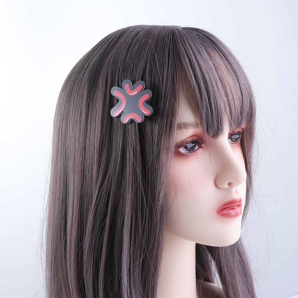 Bluevelvet Kẹp Tóc acrylic Hình Biểu Cảm Khuôn Mặt Giận Dữ Cho Nữ