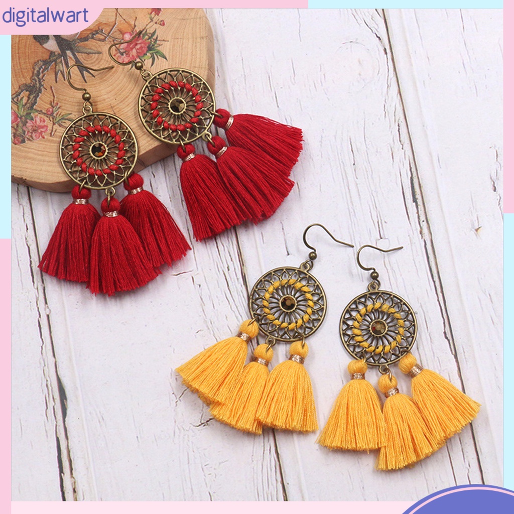 1 Đôi Bông Tai Dáng Dài Phong Cách Bohemian Thời Trang Cho Nữ