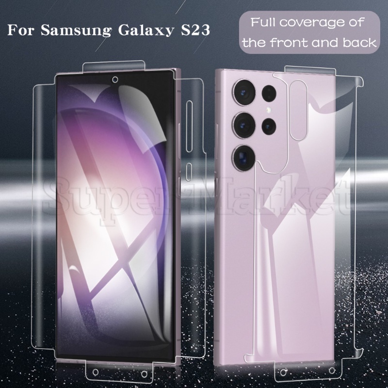 Phim Dán TPU Hydrogel Mềm Độ Nhạy Cao Bảo Vệ Màn Hình Trước / Sau Cho Samsung Galaxy S23