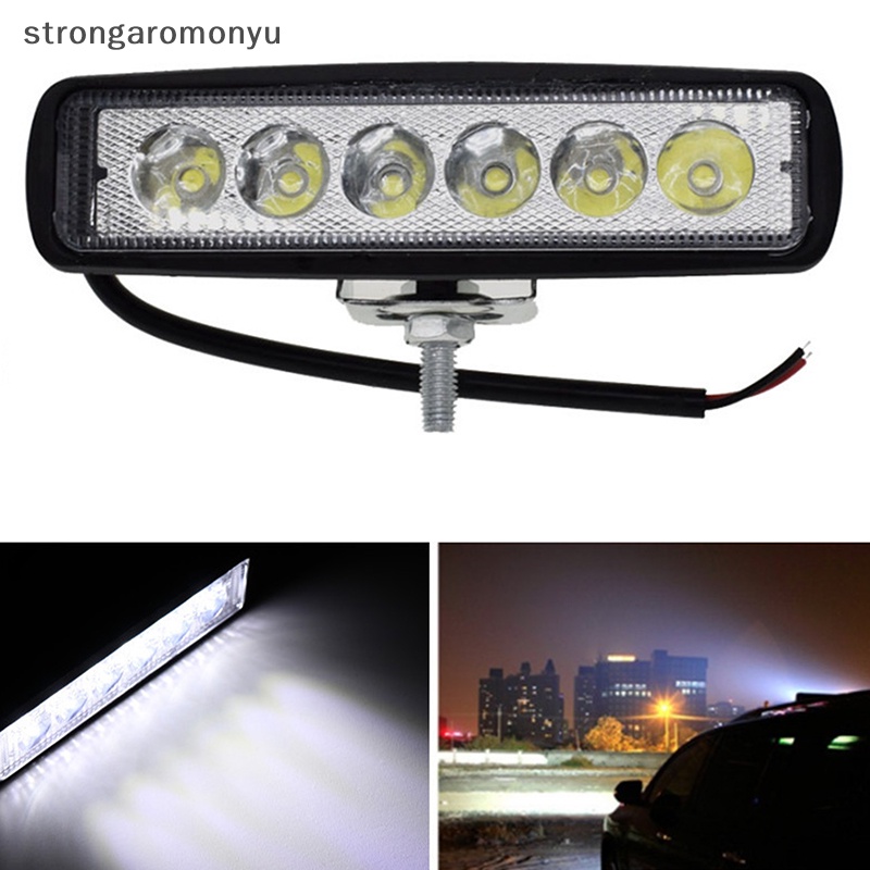 Đèn Pha 6 Bóng LED 18W 12V Chống Thấm Nước Siêu Sáng Dành Cho Xe Hơi / Xe Tải