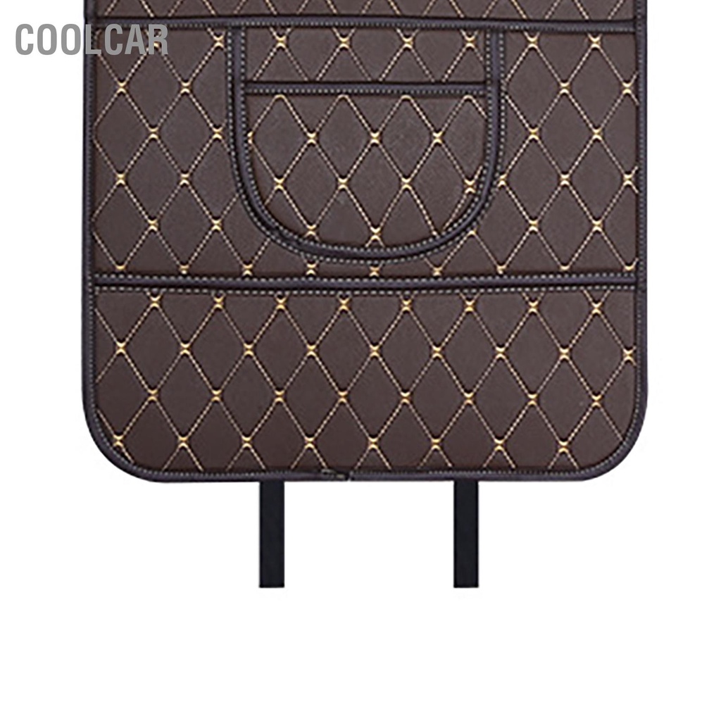 CoolCar Tấm Bảo Vệ Ghế Sau Ô Tô Với Túi Quản Da Nhân Tạo Chống Bụi Phía Thảm Đá Đa Năng Phù Hợp Cho Xe