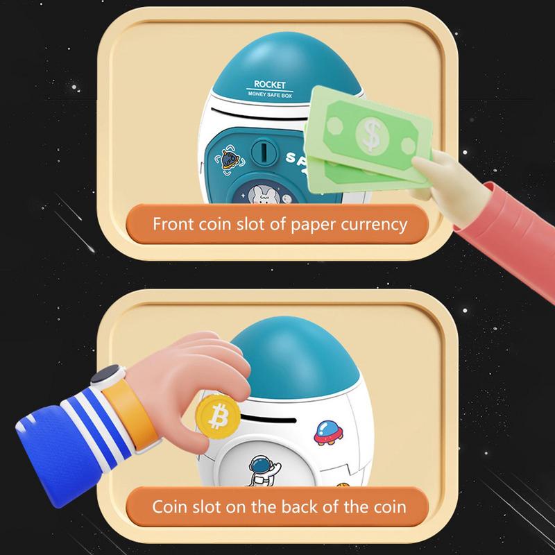 Ống Heo Tiết Kiệm Hình Thỏ Hoạt Hình Dễ Thương Có Công Tắc Chìa Khóa