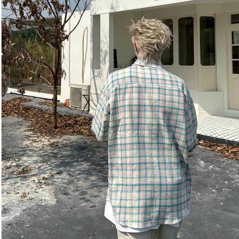 Áo Sơ Mi Nam Dài Tay Sọc Ca Rô Thời Trang