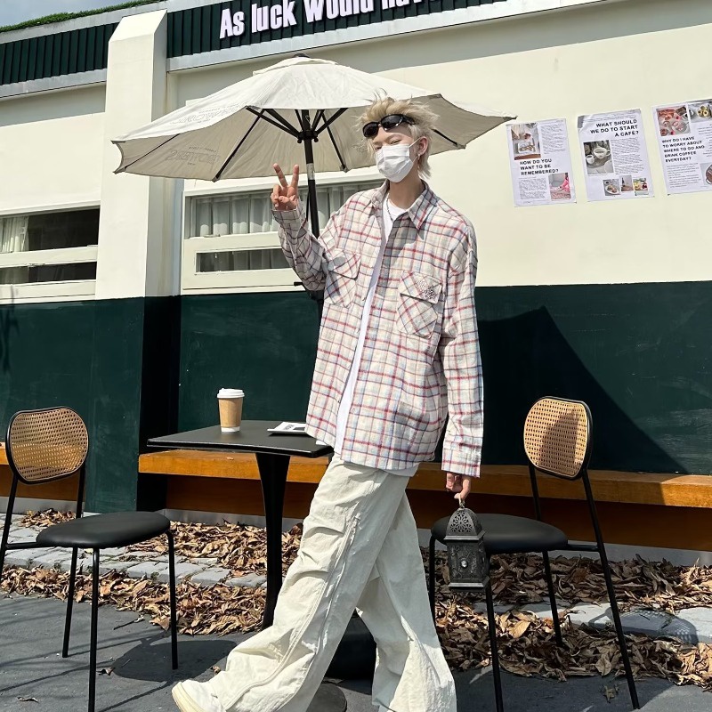 Áo Sơ Mi Nam Dài Tay Sọc Ca Rô Thời Trang