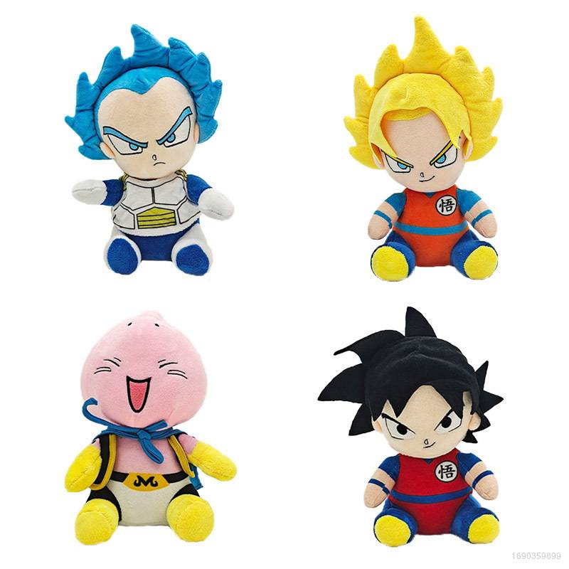 Búp Bê Nhồi Bông Hình Super Saiyan Son Goku Màu Xanh Dương Trong Phim Bảy Viên Ngọc Rồng Mới