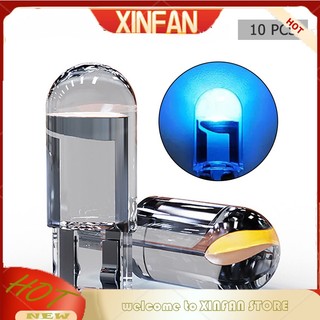 Set 10 đèn led cob ánh sáng trắng / xanh dương gắn biển số xe hơi