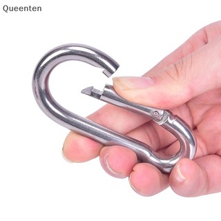 Queenten 304 thép không gỉ lò xo carabiner móc khóa móc khóa liên kết nhanh khóa qt