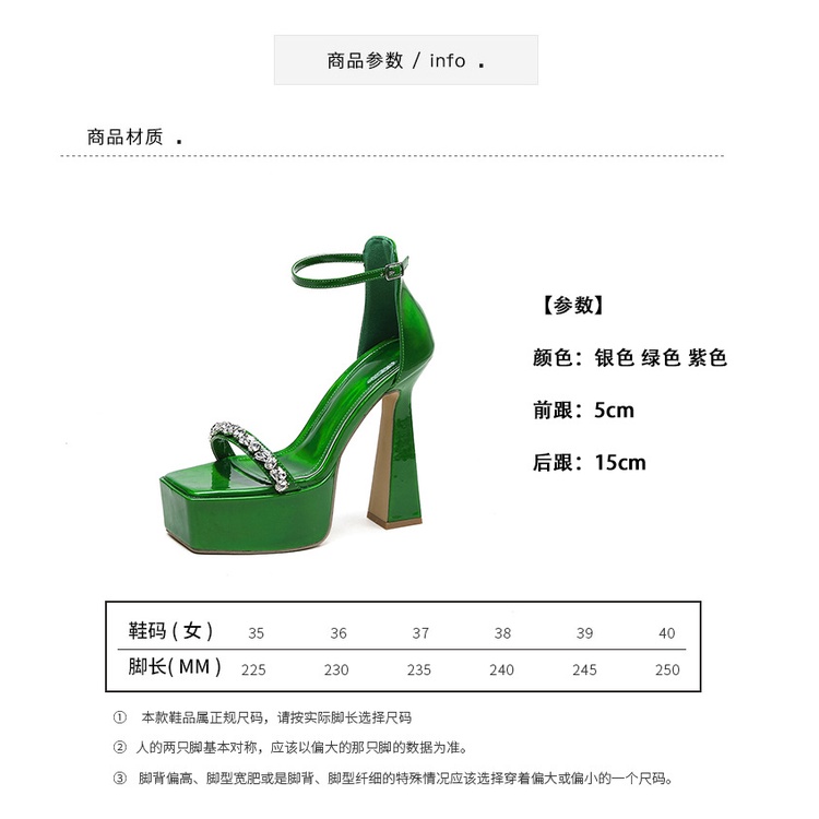 Giày Cao Gót Sandal Một Gót Chống Thấm Nước Phong Cách Âu Mỹ Thời Trang Mùa Hè 2023 Mới