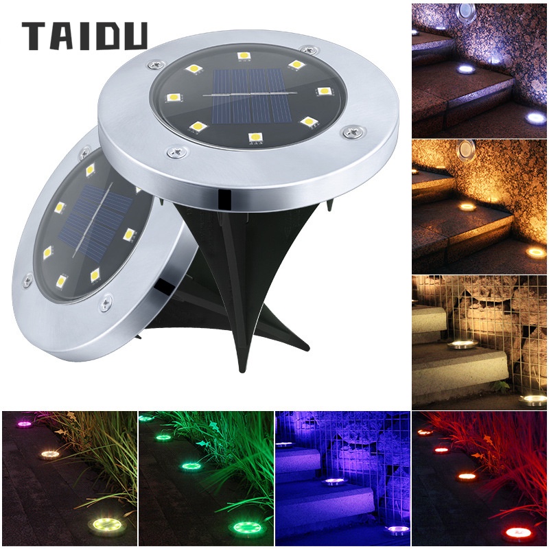 TAIDU Đèn LED Sân Vườn Sử Dụng Năng Lượng Mặt Trời Bằng Thép Không Gỉ Mới