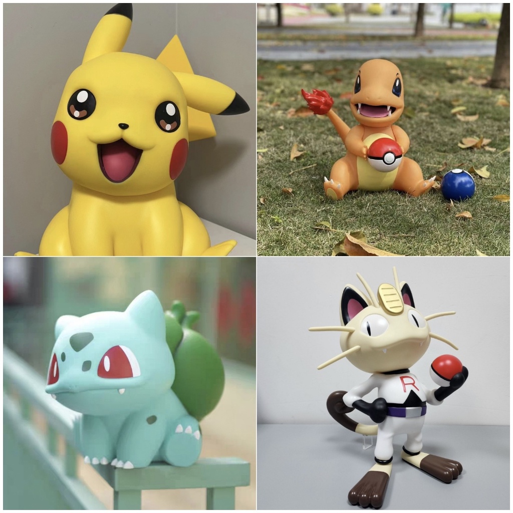 Mô Hình Pokemon,Pikachu Kích Thước Tỉ Lệ  1:1, Full Box Bộ Sưu Tập Nhân Vật, Decor Trang Trí, Quà Tặng
