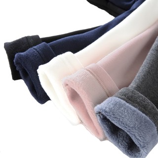  Quần Legging Mềm Mại Dày Dặn Màu Trơn Giữ Ấm Mùa Đông Dành Cho Bé Trai Gái 2-11 Tuổi 