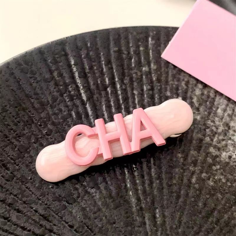 Kẹp Tóc Mái Ngang Đính Đá Zircon Hình Ngôi Sao Chữ Cái Màu Hồng Ngọt Ngào Cao Cấp Kiểu Phương Tây Haobing boutiqu