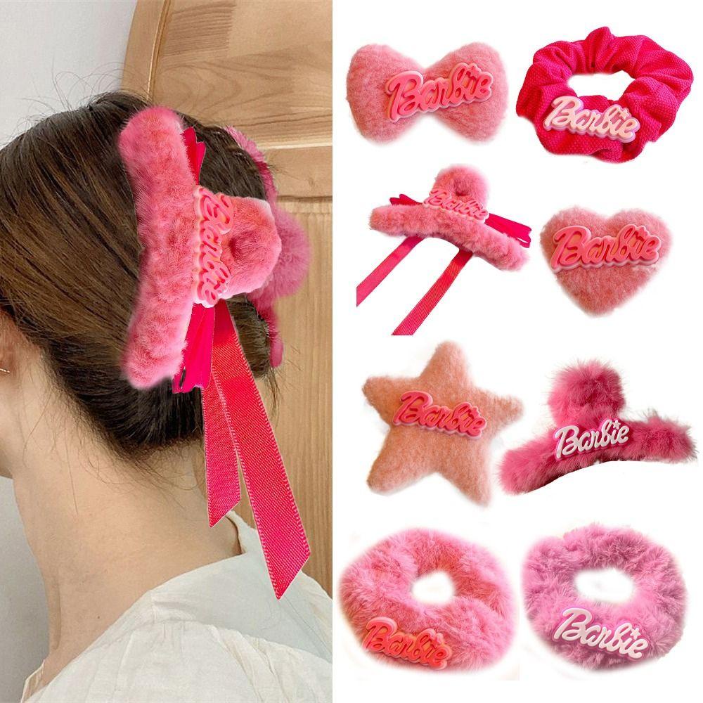 Kẹp Tóc Hình Nơ Bằng Nhung Màu Sắc Xinh Xắn Dành Cho Búp Bê Barbie