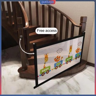 1 Bộ Lưới Chắc Chắn Cửa / Lối Đi Trong Nhà Họa Tiết Hoạt Hình Có Thể Thu Gọn An Toàn Cho Bé