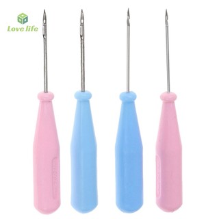 Mũi khâu bằng thép may dùi Giày móc lỗ bằng da tự làm dụng cụ sửa giày kim mới