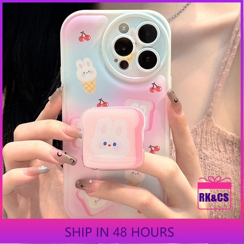 ỐP LƯNG IPHONEỐp Điện Thoại Có Đệm Khí Hình Thỏ Nướng Bánh Mì Cho iphone14promax / 13 / 12 / 11 / XR / XS / X / XSMAX / 7 / 8PLUS-RK