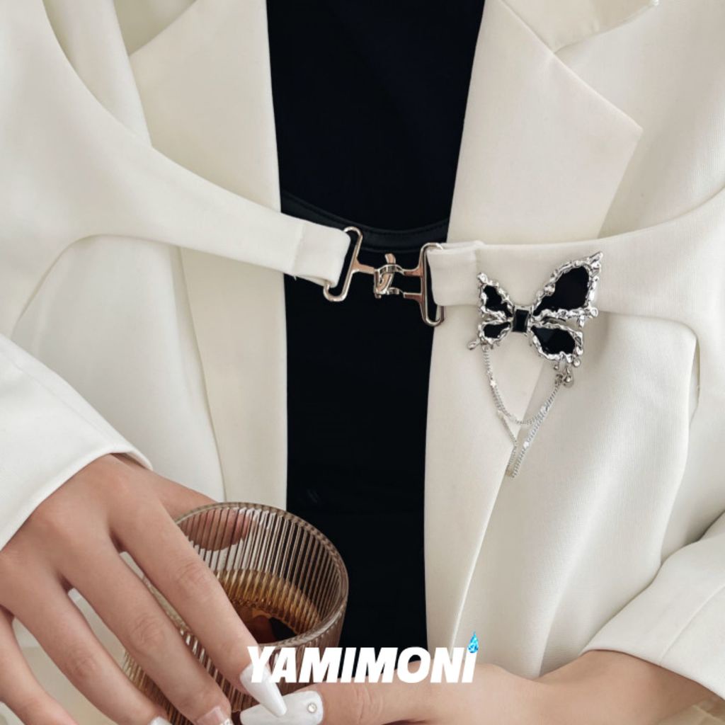 Ghim Cài Áo Hình Bướm Đen Phong Cách Hip Hop Thời Trang Cho Nam Và Nữ