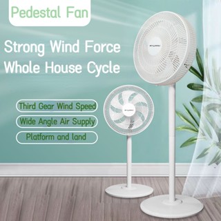Quạt Sàn 16 Inch Quạt Điện Sàn Máy Làm Mát Không Khí Điều Khiển Từ Xa 7 Cánh Quạt Độ Ồn Thấp 3/4 Tốc Độ Quạt Gia Đình lắc Đầu Gió