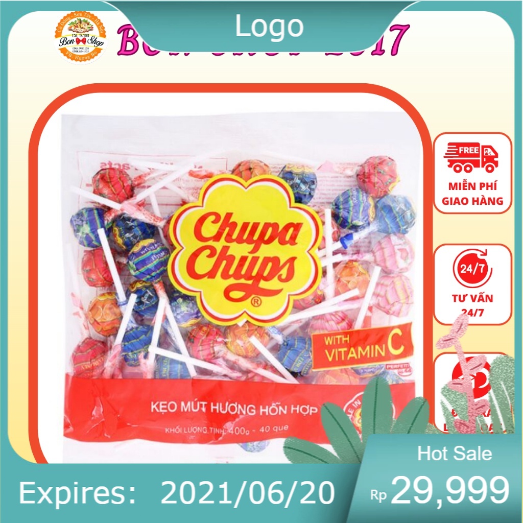 BỊCH 60 CHIẾC KẸO MÚT CHUPPA CHUPS
