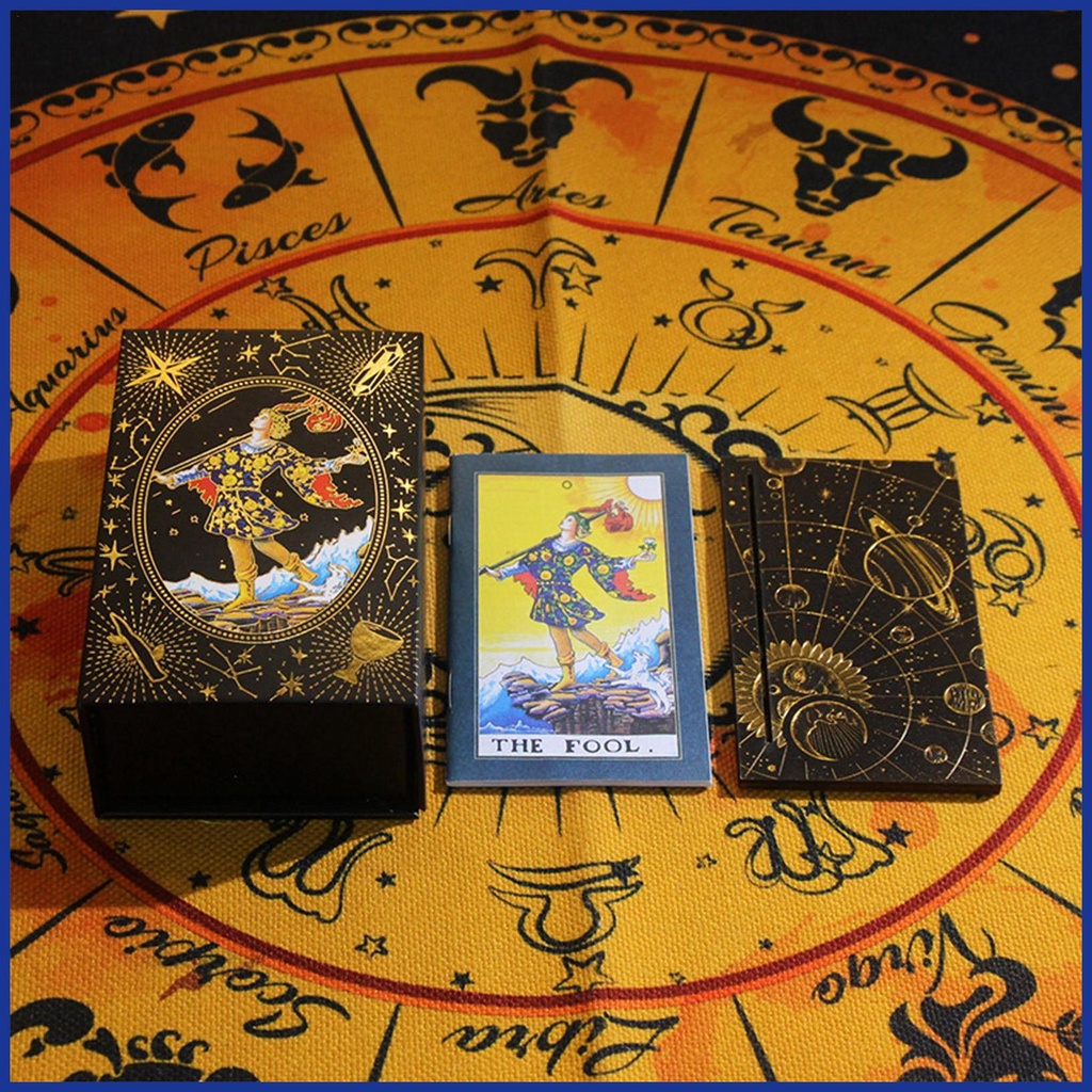 Bộ Bài Tarot Bằng Lá Vàng 12x7cm
