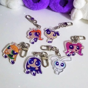 Móc Khóa Hình Thỏ Hoạt Hình Powerpuff Girls